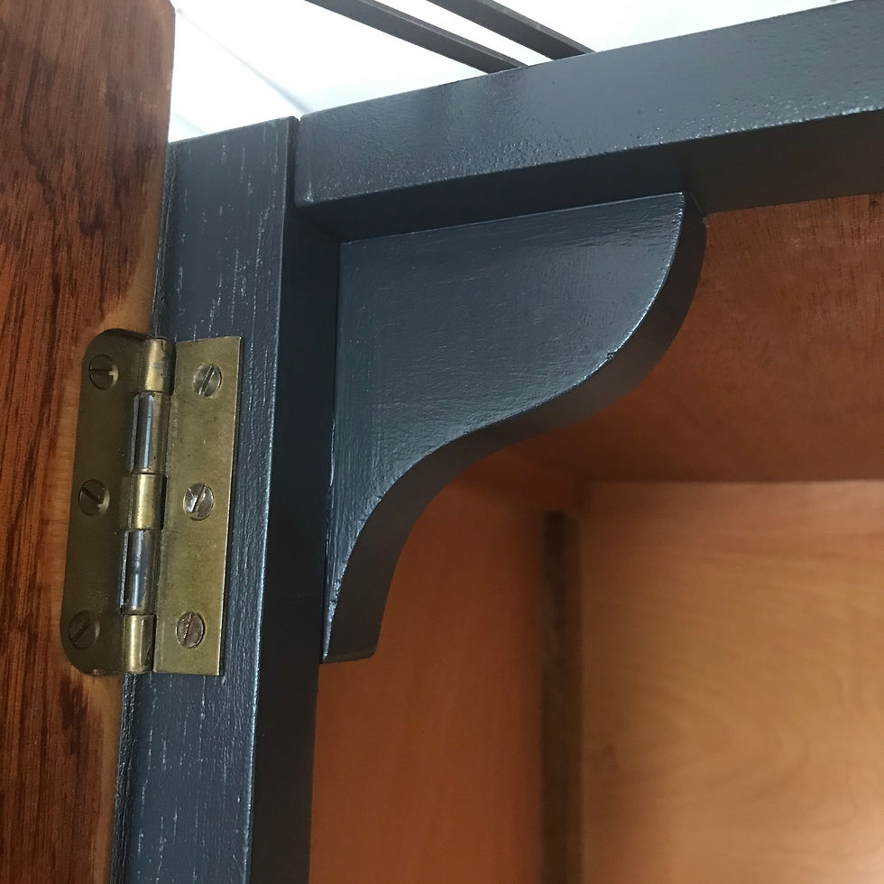Thumbnail: Painted Vintage Art Deco Gentleman's Wardrobe in Farrow and Ball Off Black
