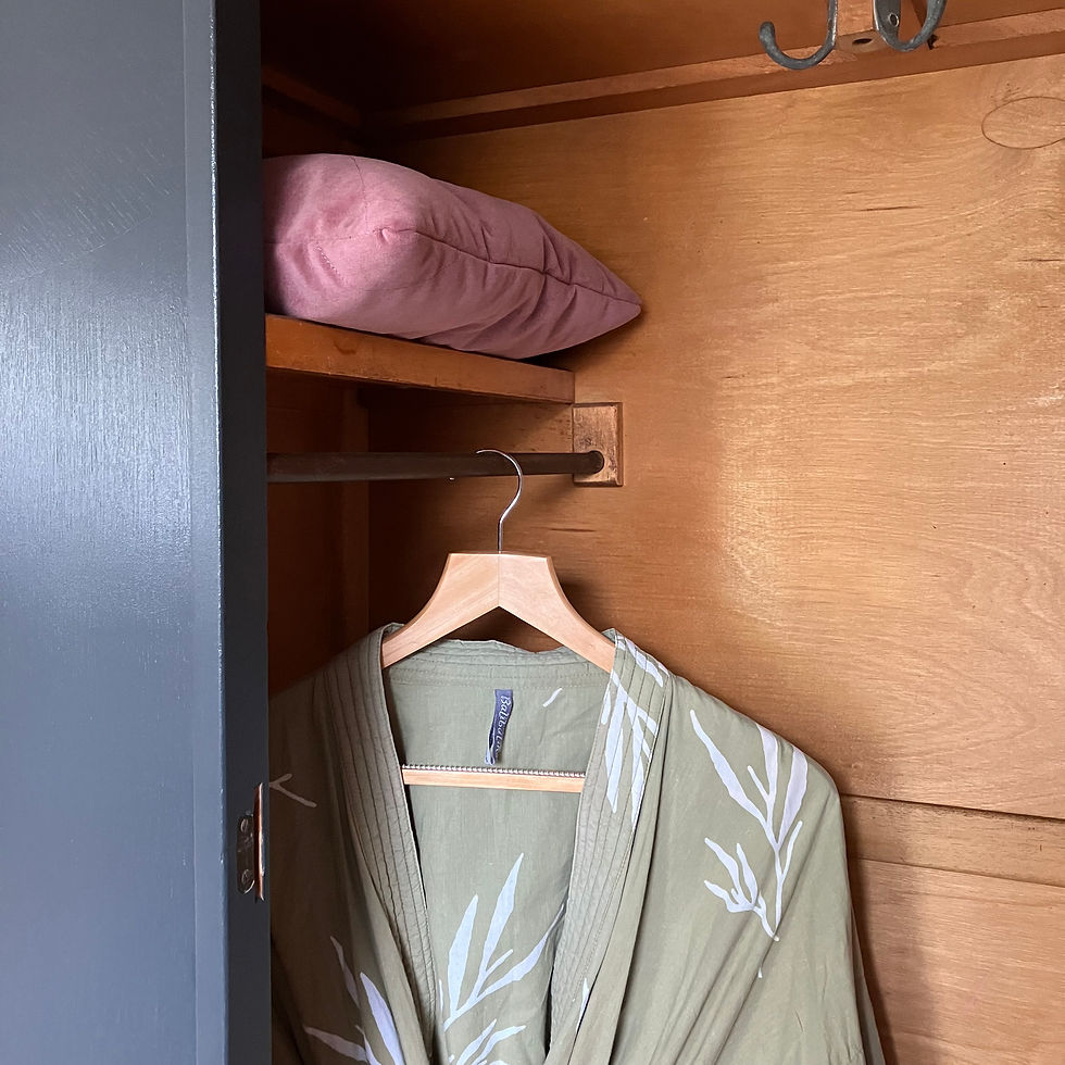 Thumbnail: Painted 1940's CC41 lockable oak veneered armoire / wardrobe / tallboy by Harris Lebus in Farrow and Ball Off Black