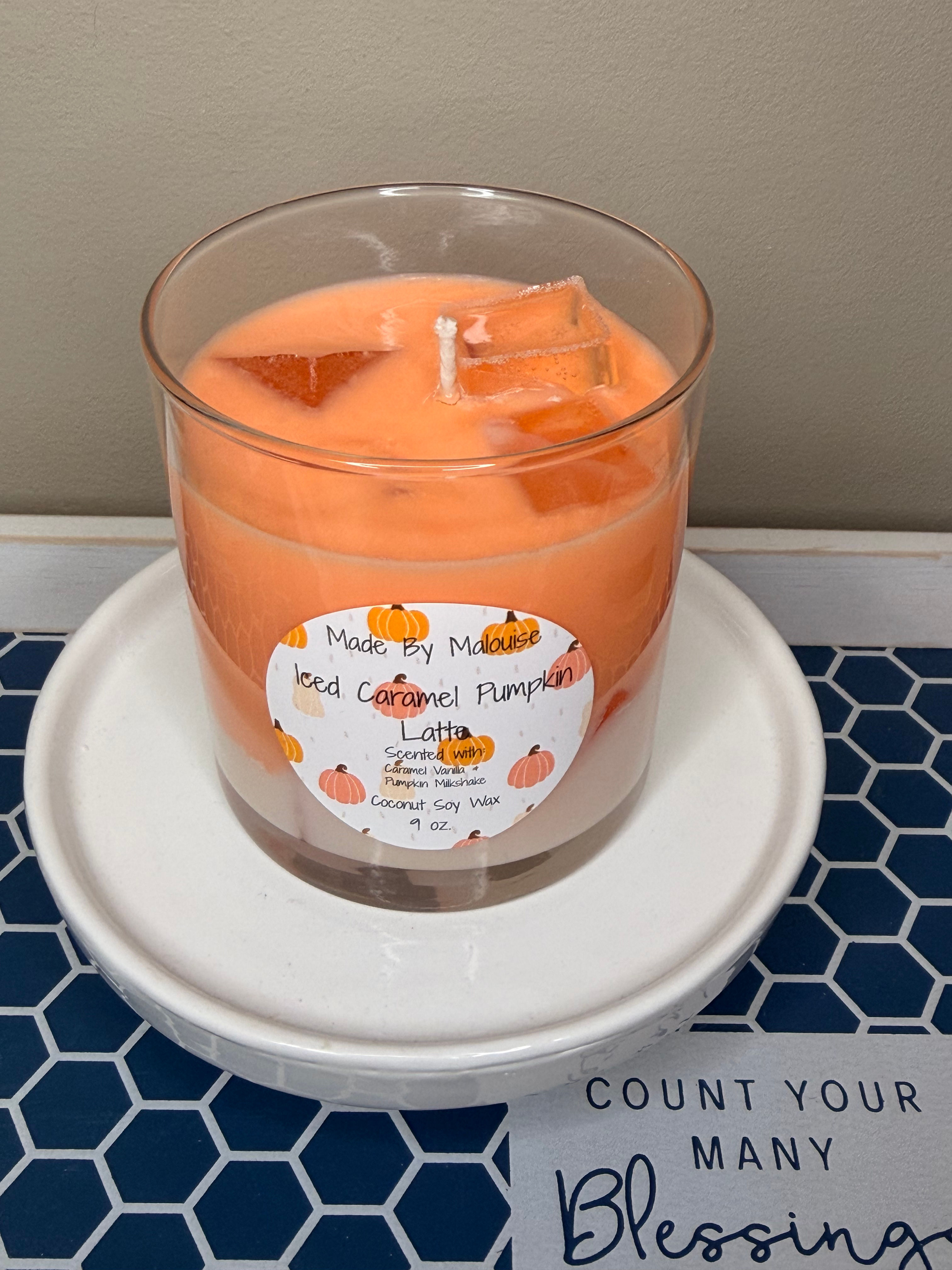 Iced Caramel Pumpkin Latte Candle