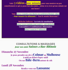 3 mini-vidéos de Yoga & cours, Bas-Rhin & Suisse fin Novembre