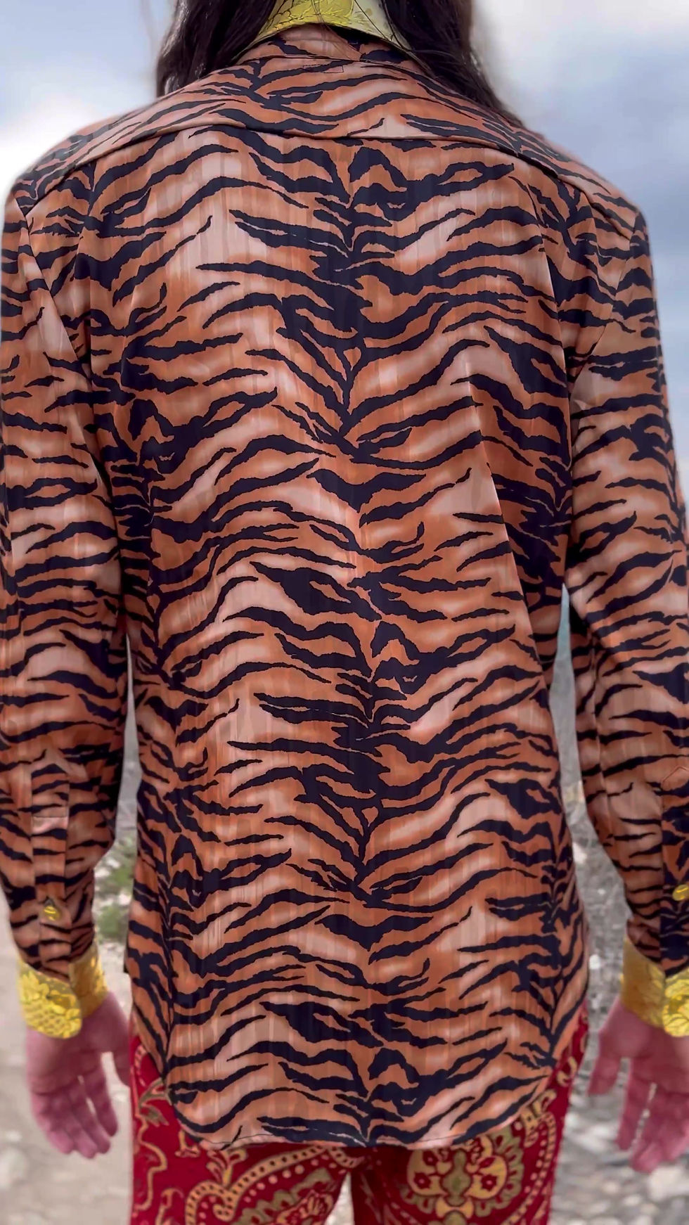 Thumbnail: Captain Fenclaw's Tiger Button Down -  Elven Cut