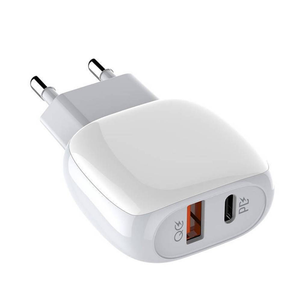 Cargador Pared A2313C Micro USB 3A PD 20W (USB-C)+ QC3.0 Blanco LDNIO