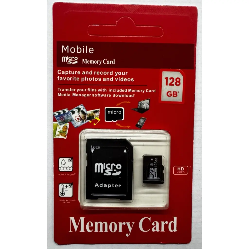 Memoria Micro SD C/Adaptador clase 10 de 128 GB