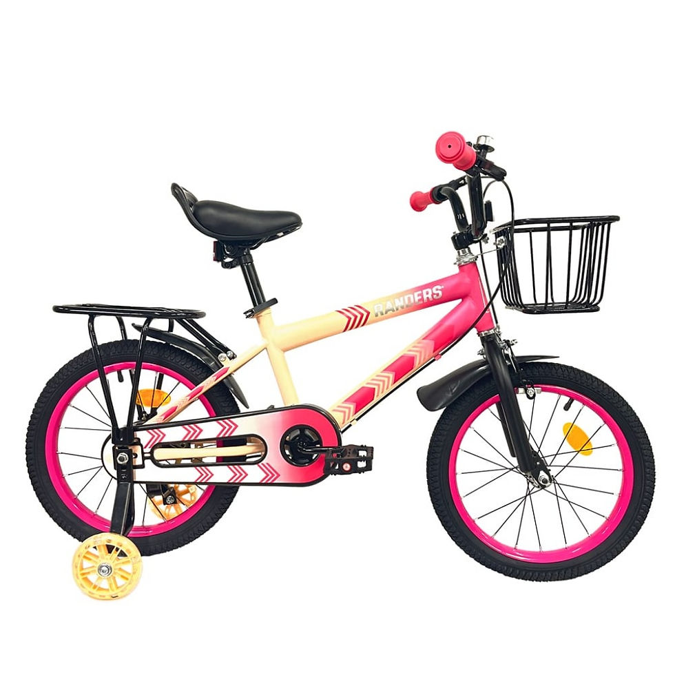 Miniatura: Bicicleta Rodado 16 Rueditas C/Luces Canasto y Parrilla Rosado (BIC101CC) Rander