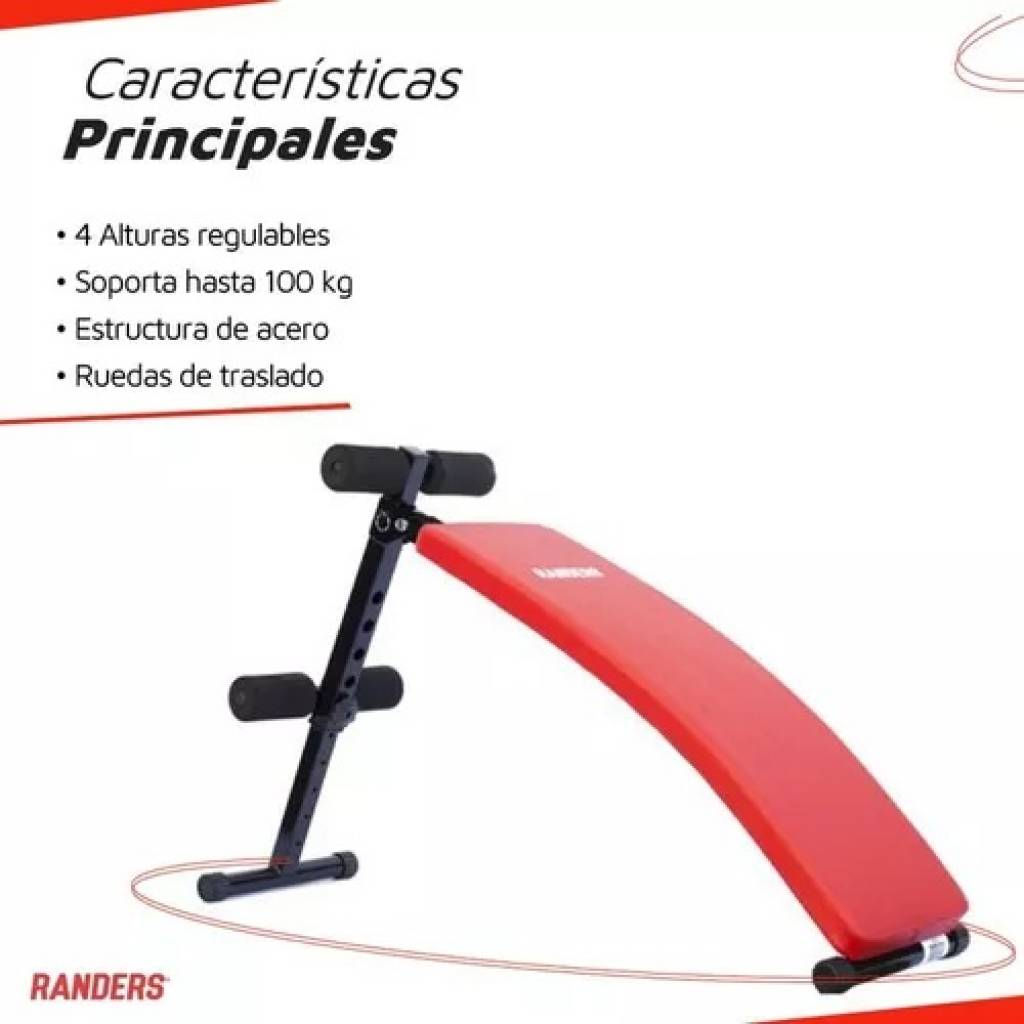 Banco de Abdominales Rojo (ARG-203) Randers