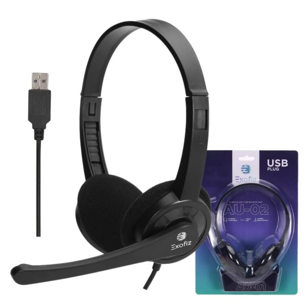 Auricular AU-02 USB C/Micrófono Exofiz