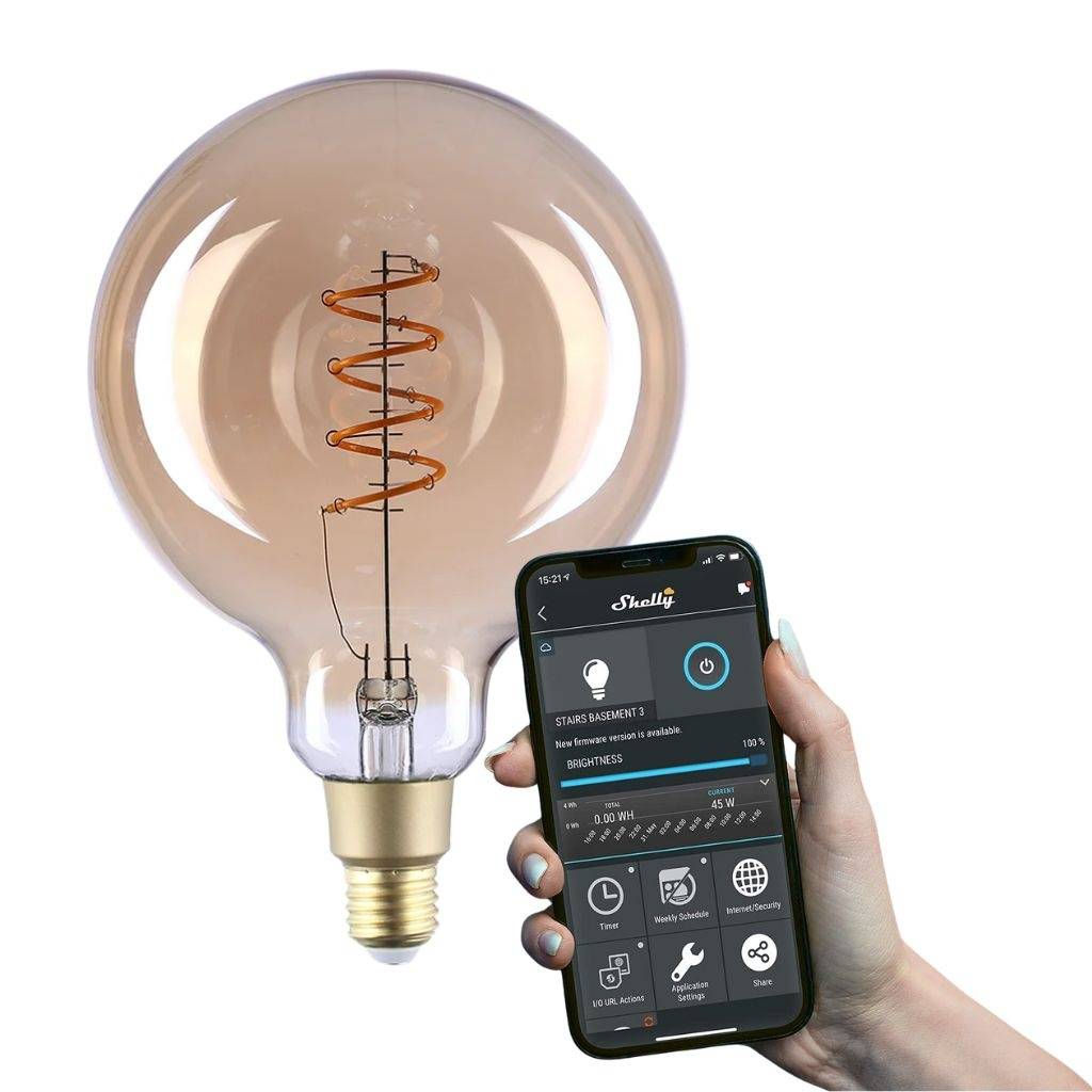 Shelly Vintage E27 G125 Lámpara Vintage Wi-Fi