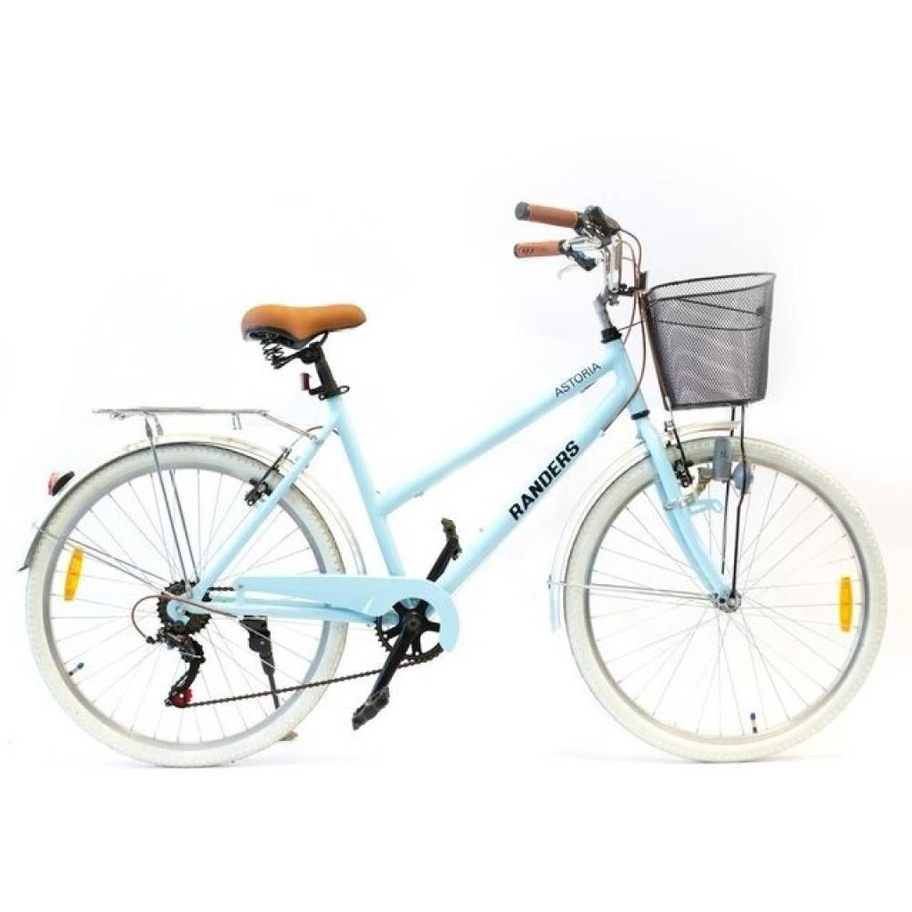 Bicicleta de Paseo C/Canasto Rodado 26 Aluminio Celeste (BKE726C) Randers