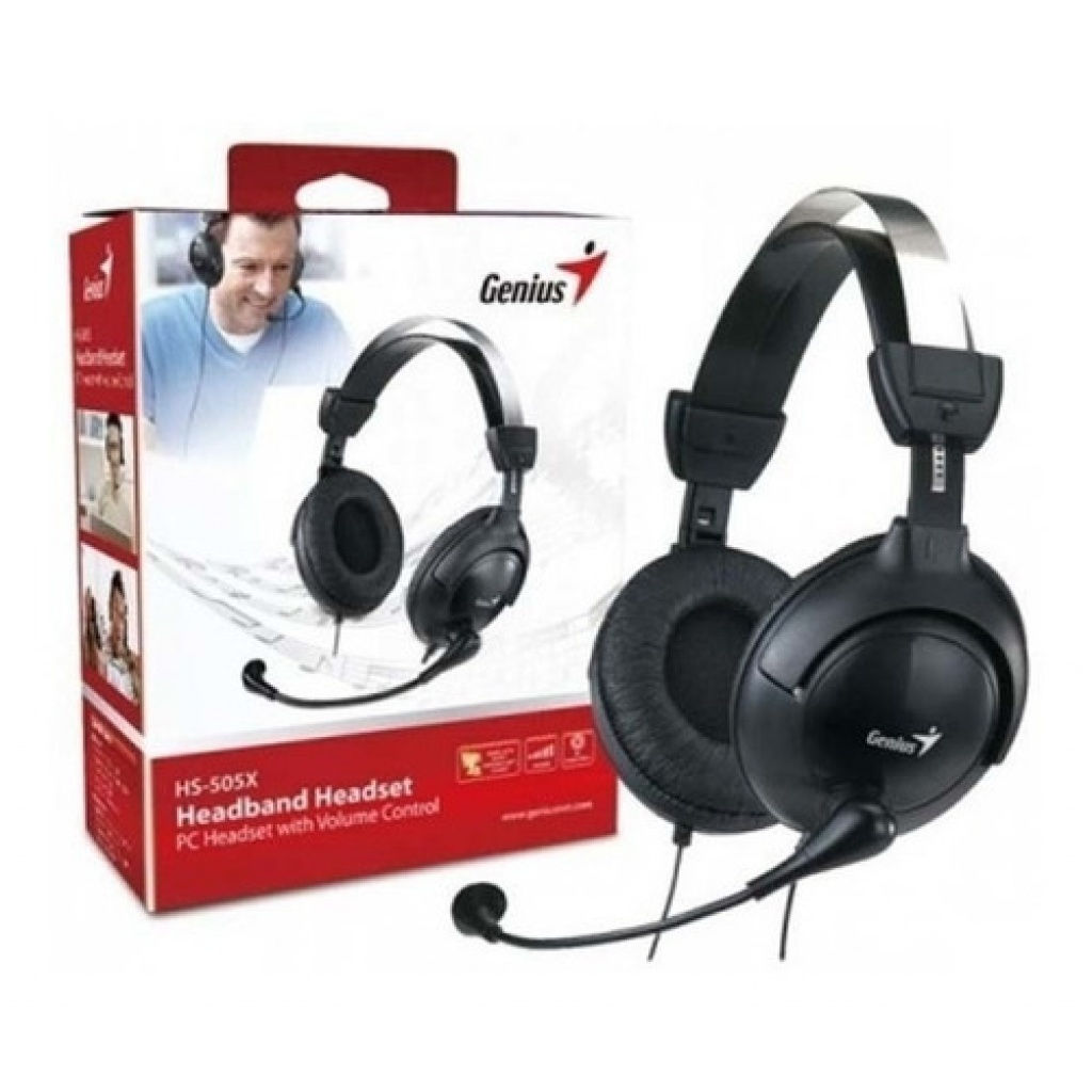 Audífono HS-M505X SJ 3 5mm x1 c/Micrófono Negro Genius (Compatible PS4)