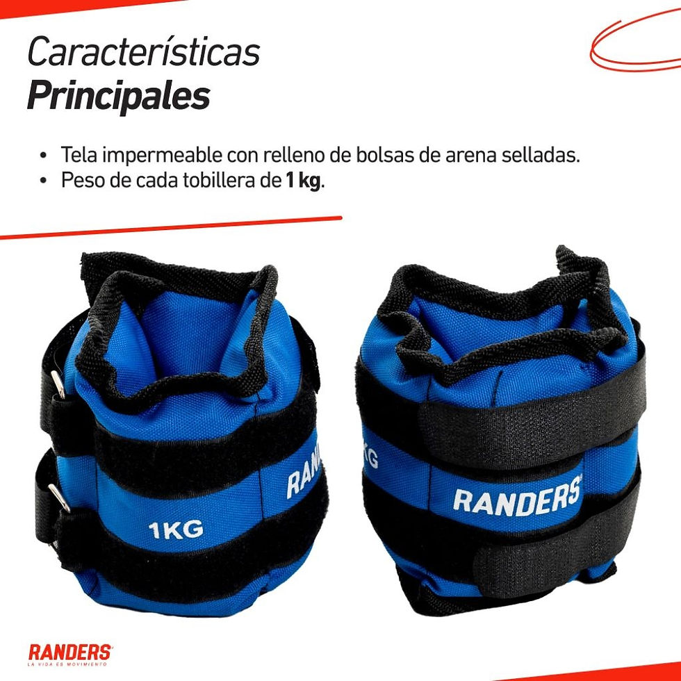 Miniatura: Par de Tobipesas 1Kg Azul (ARG-WT-001) Randers