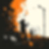music festival poster art abstract, use orange black and off white.jpg
