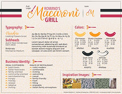 macaroni grill rebranding moodboard