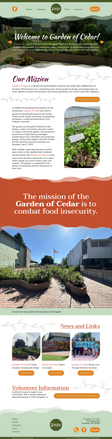“Garden of Cedar” Website Homepage Mockup