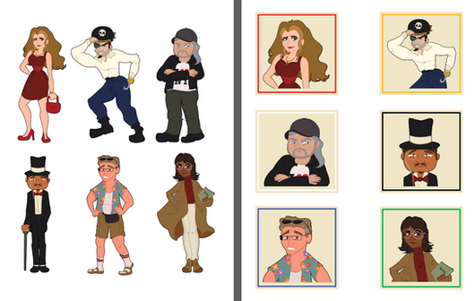 “GraveRobbers” Board Game Original Character Designs