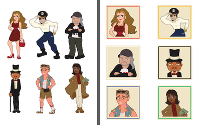 “GraveRobbers” Board Game Original Character Designs