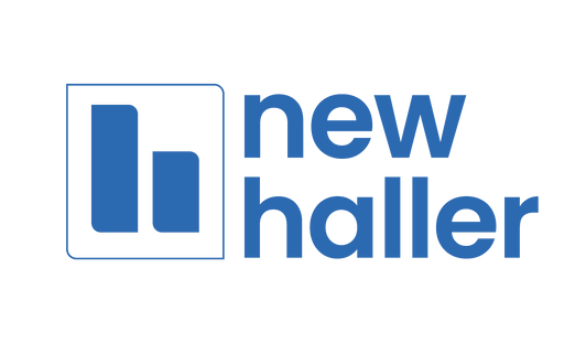 Blue New Haller logo