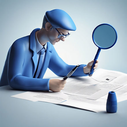create a beautiful realistic and minimalistic image of a person using a magnifying glass t