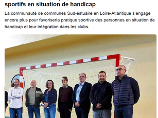 La communauté de communes Sud-estuaire en Loire-Atlantique s’engage encore plus pour favoriser la pratique sportive des personnes en situation de handicap et leur intégration dans les clubs.