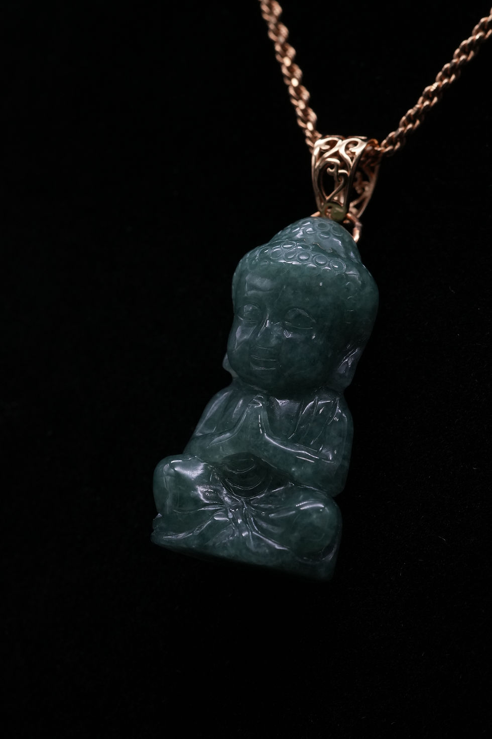 Thumbnail: Seated Praying Jade Buddha pendant