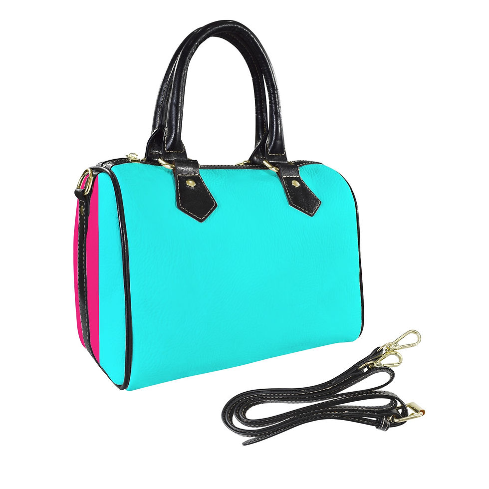 Sia Bag-Black Handle Boston Bag