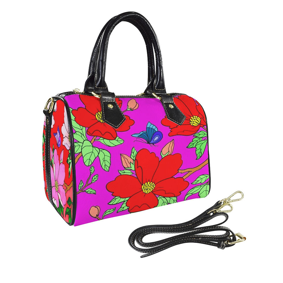 Roza Bag-Black Handle Boston Bag