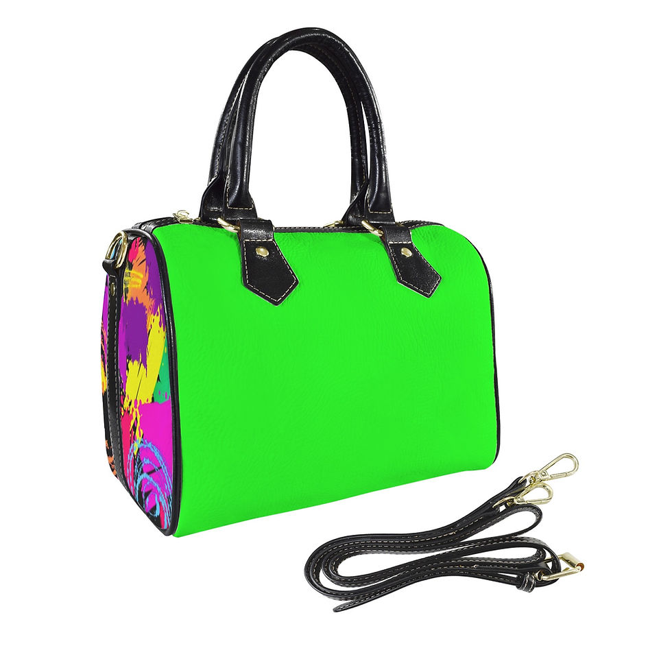 Lia Bag-Black Handle Boston Bag