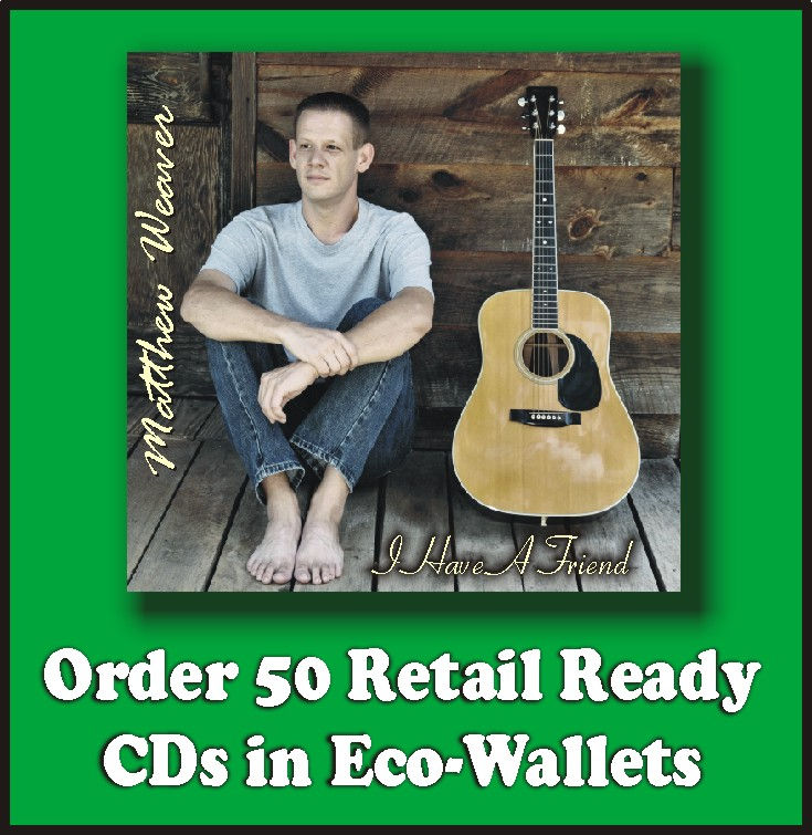50 Retail Ready CDs in Full Color Eco-Wallets