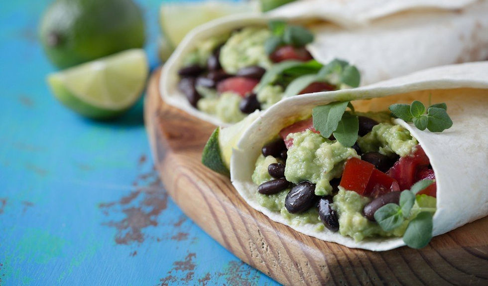 Avocado Black Bean Vegan Wrap