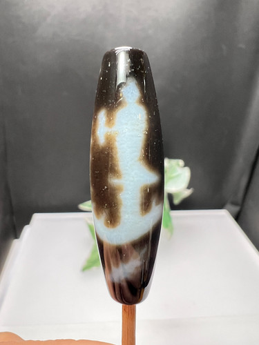 騎龍観音様天珠パーツ 純高級瑪瑙 金運招来、財運高騰、強運獲得、芸事