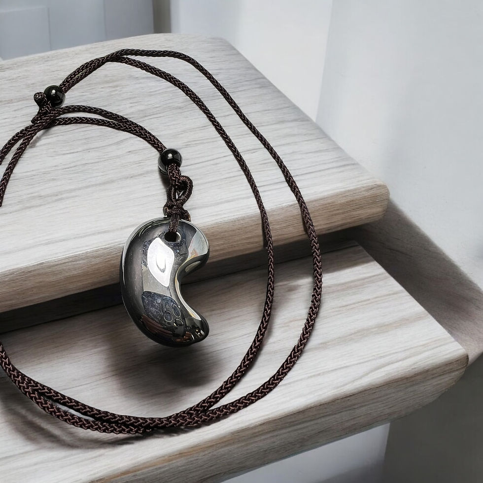 テラヘルツ勾玉紐付きネックレス ❣️健康の石 血液循環良 新陳