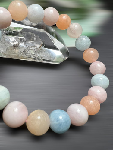 ミックスベリルブレス 高品質 透明感 永遠の若さ 幸福 指導者