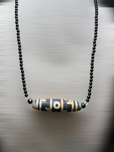 蓮師法器天珠＆オニキスネックレス厄難消滅 吉運增長 健康增進 厄除け