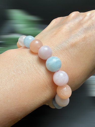 ミックスベリルブレス 高品質 透明感 永遠の若さ 幸福 指導者