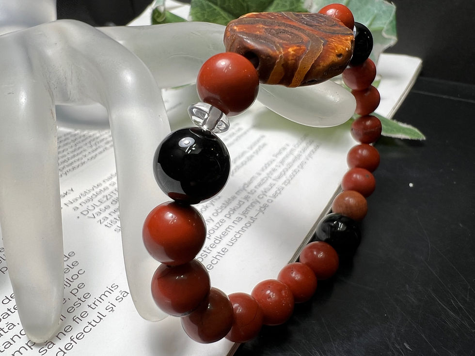 貴人天珠ドーナツ型&ジャスパ 運命の人 弱気克服.勇気旺盛.視野拡大.度量增大