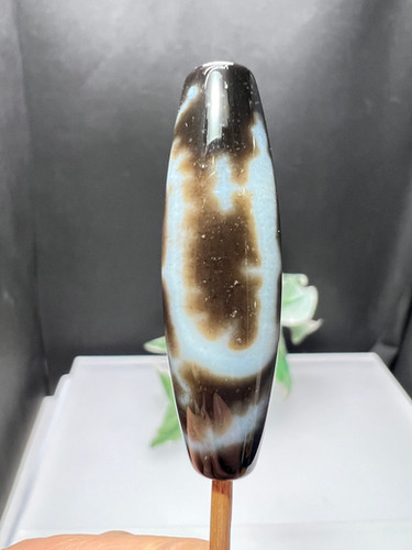 騎龍観音様天珠パーツ 純高級瑪瑙 金運招来、財運高騰、強運獲得、芸事