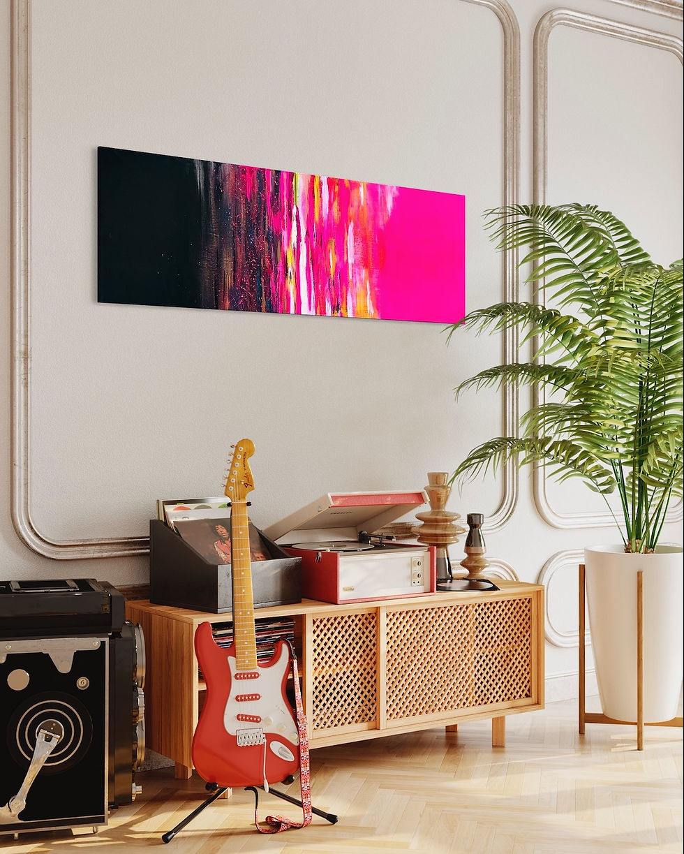 Miniaturbild: "Pink Fight" - 150x50 cm