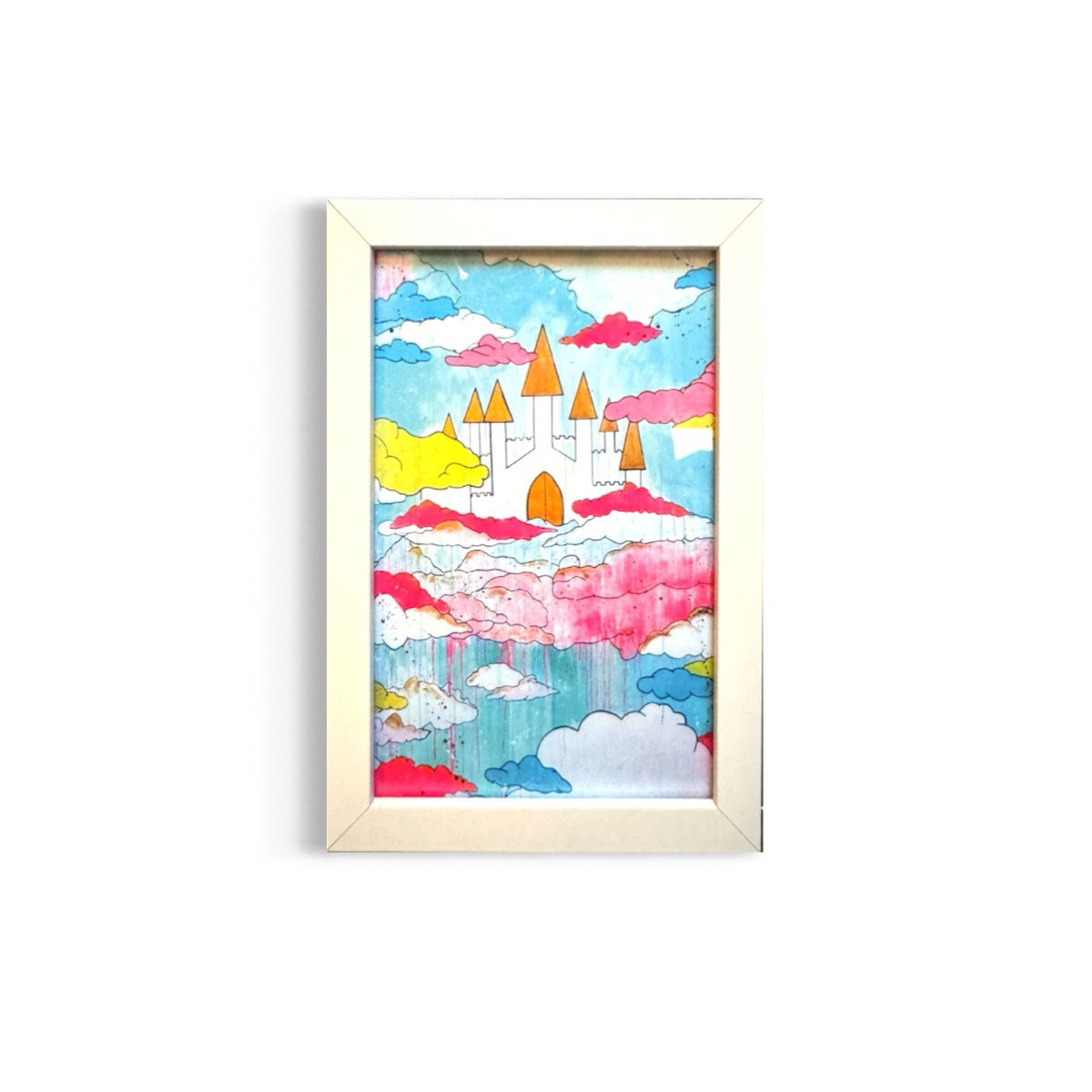 Luftschloss, Kunstdruck, 15x10cm im Rahmen