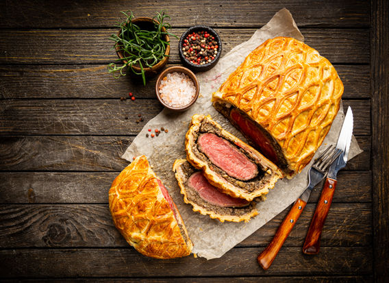 Benoit catering's beef Wellington