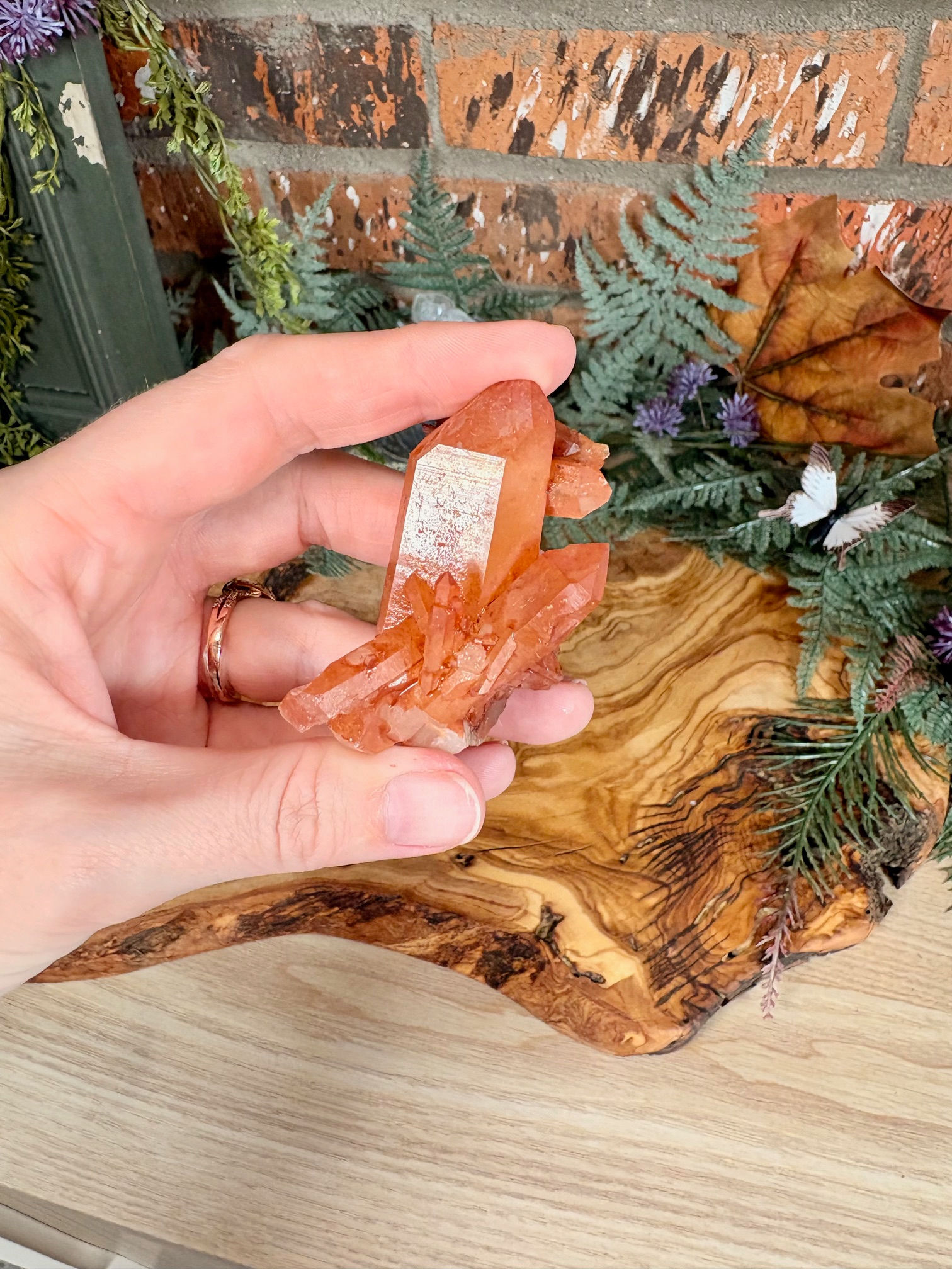 Tangerine Quartz Cluster