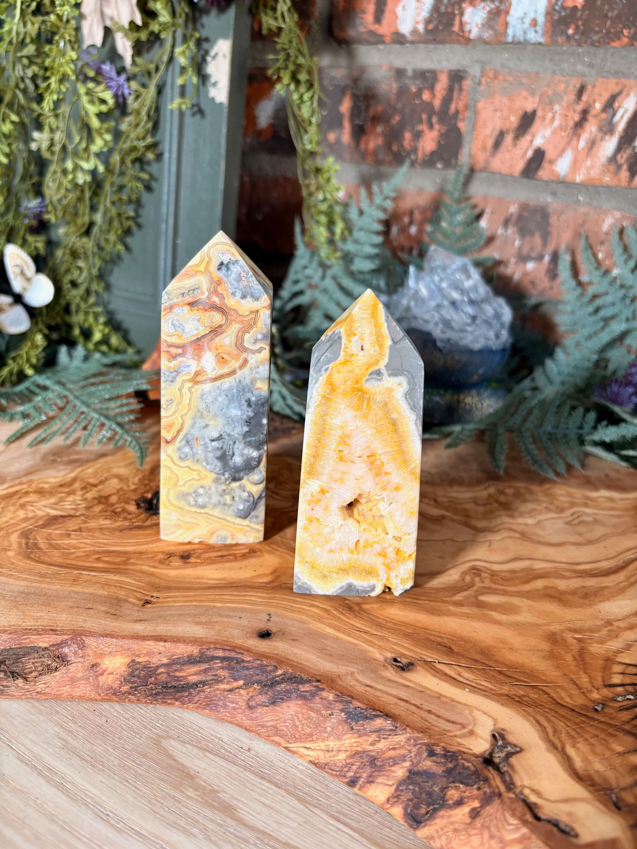 Bumblebee Jasper, Crazy Lace Agate Towers