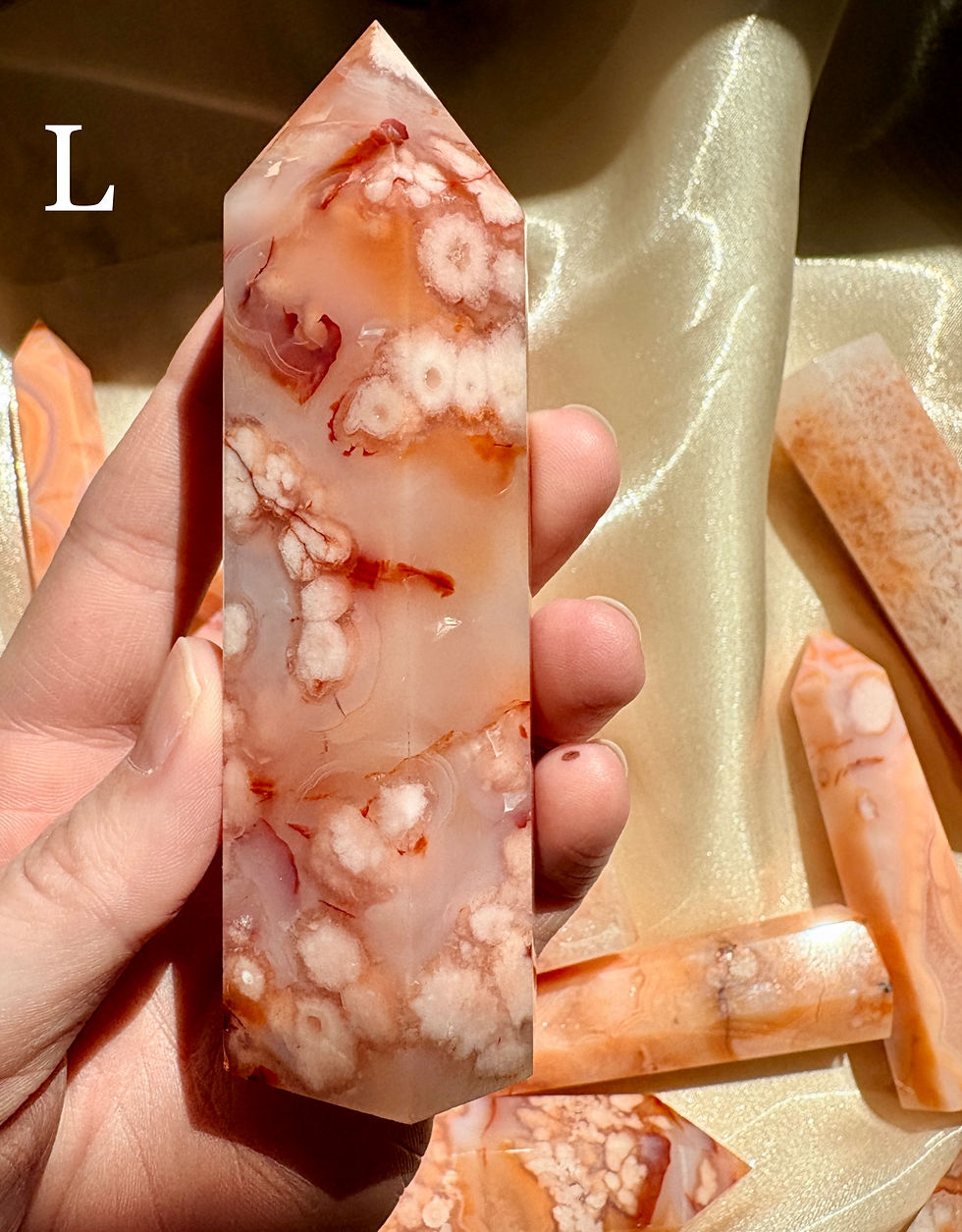 Thumbnail: You Choose Pink Carnelian Flower Agate Towers