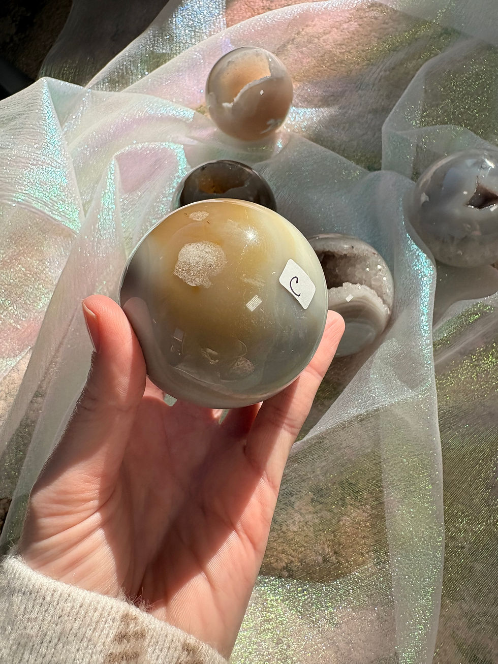 Thumbnail: Natural Druzy Agate Spheres
