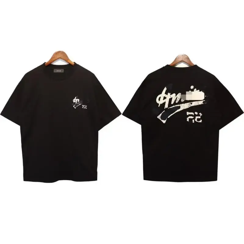 Thumbnail: Cotton Letter Printed High Quality Designer Short Sleeved Street Unisex T-Shirt