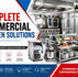 Commercial kitchen equipment guide covering food warmers, cooking machines, display units, and essential appliances for modern kitchens.