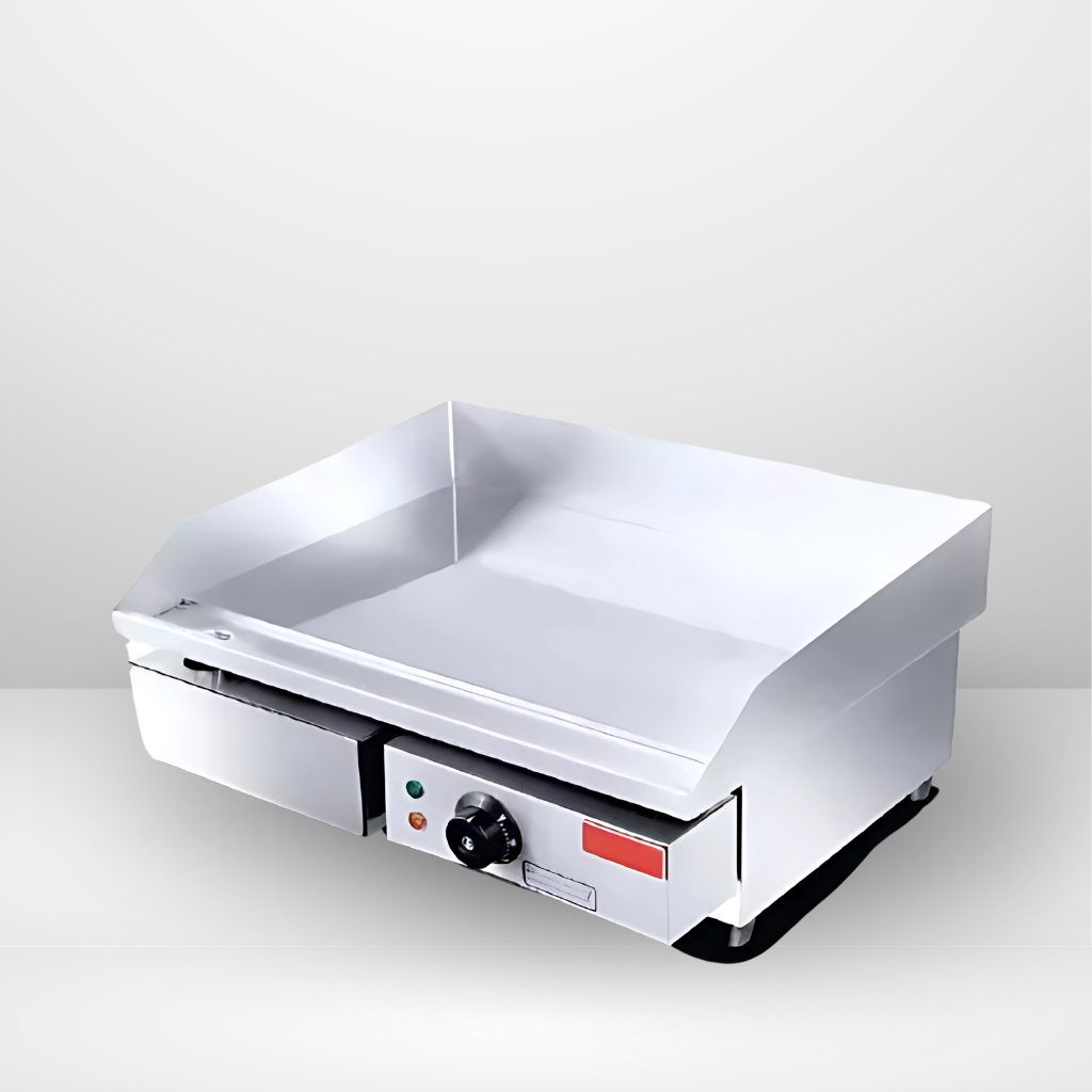 Kitchenrama Flat Electric Griddle KEG-818 with stainless steel body and smooth cooking surface for commercial kitchens
