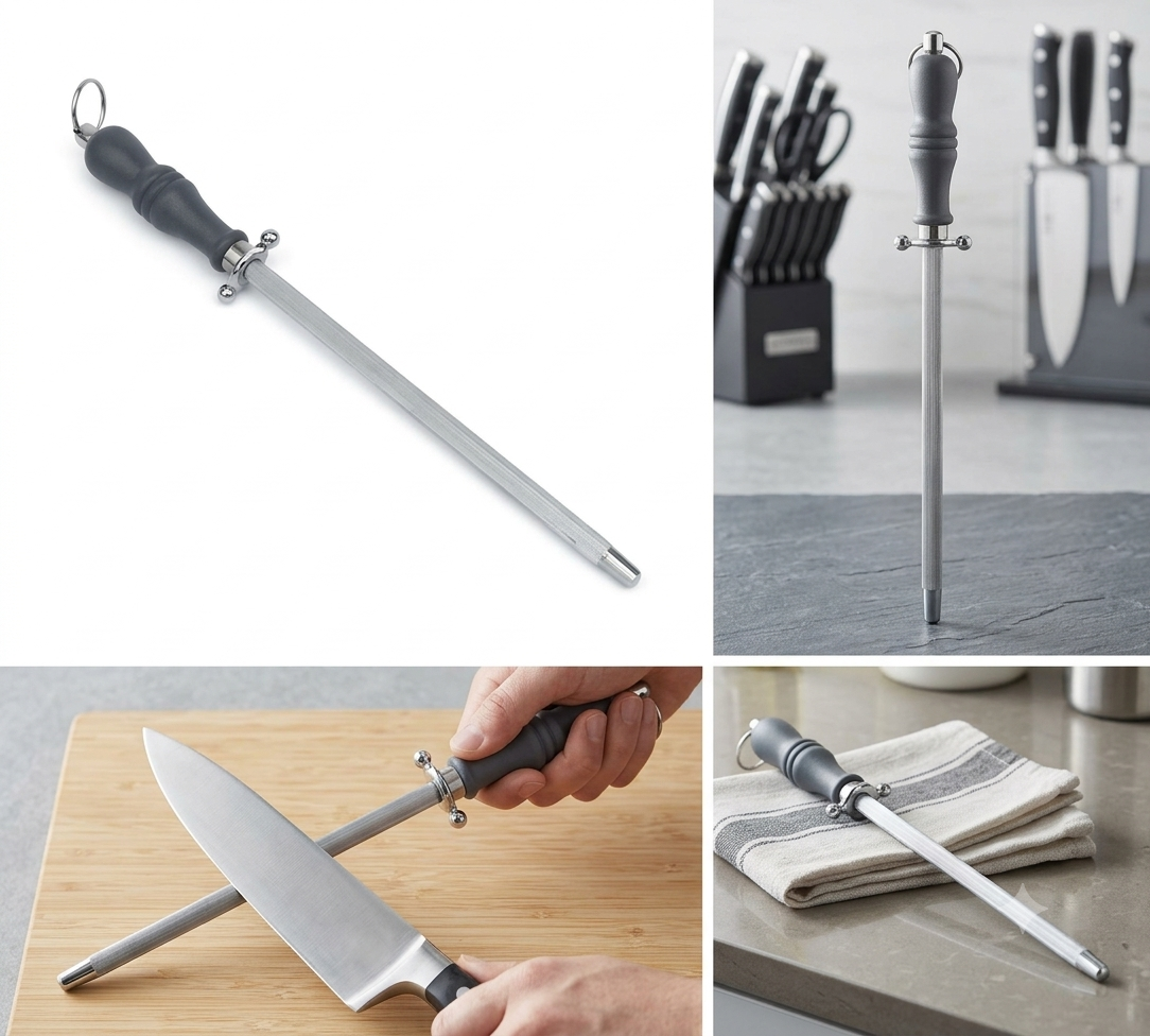 Knife Sharpening Steel Rod for Kitchen Knives