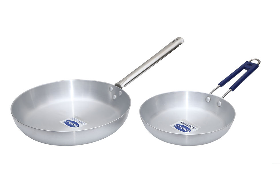 Commercial aluminium fry pan for restaurant kitchen cooking