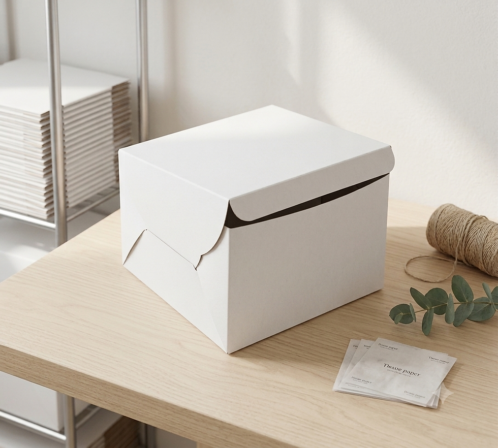 White 5x5x3.5 inch cookie and pastry box