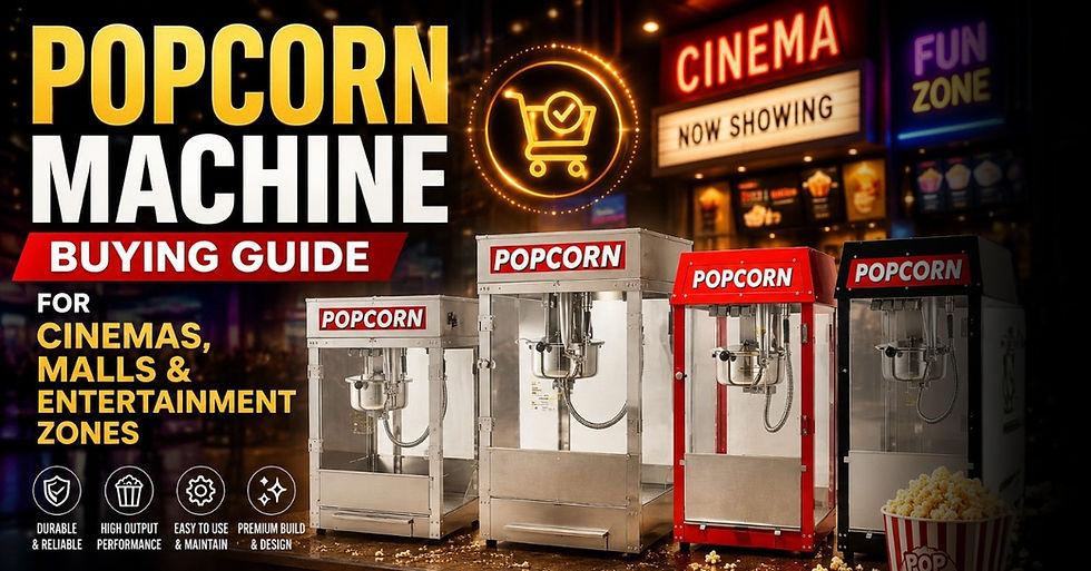 Popcorn Machine Buying Guide for Cinemas, Malls & Entertainment Zones