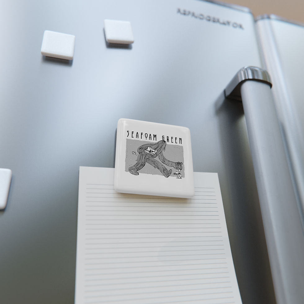 Thumbnail: Seafoam Green Yeti Magnet | Porcelain Square